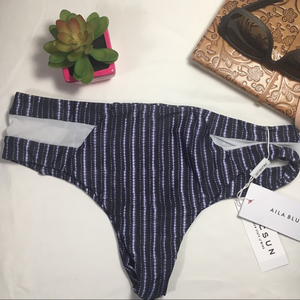 NWT AILA BLUE Women’s Ellis Shibori Bikini Bottom
